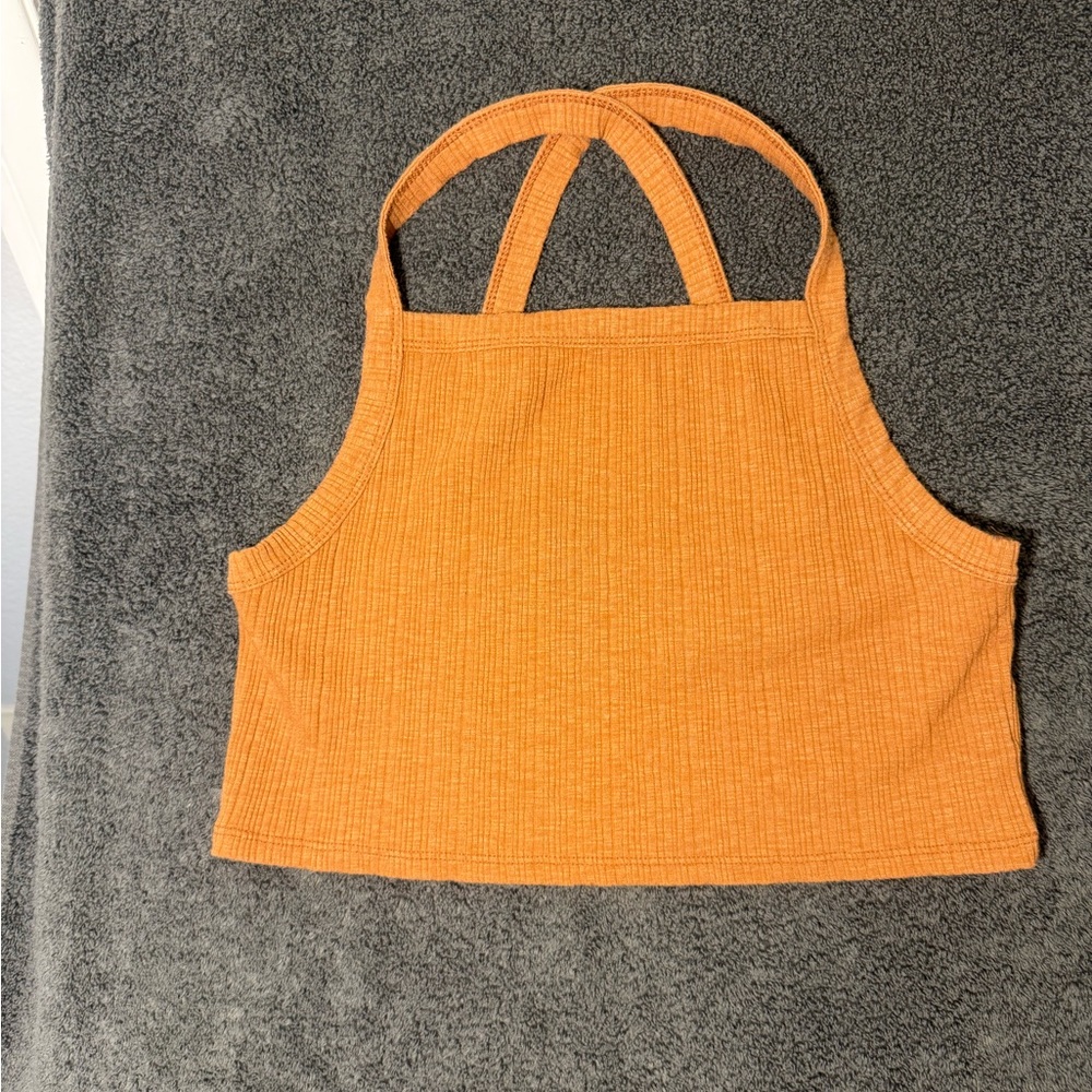 American‎ Eagle Rust Ribbed Halter Top